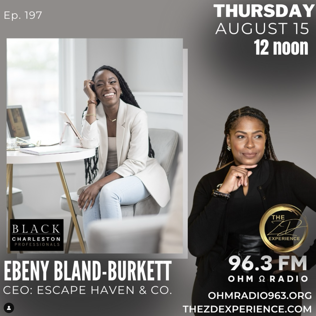 Ebeny Bland, Escape Haven & Co., interviewed on Ohm Radio